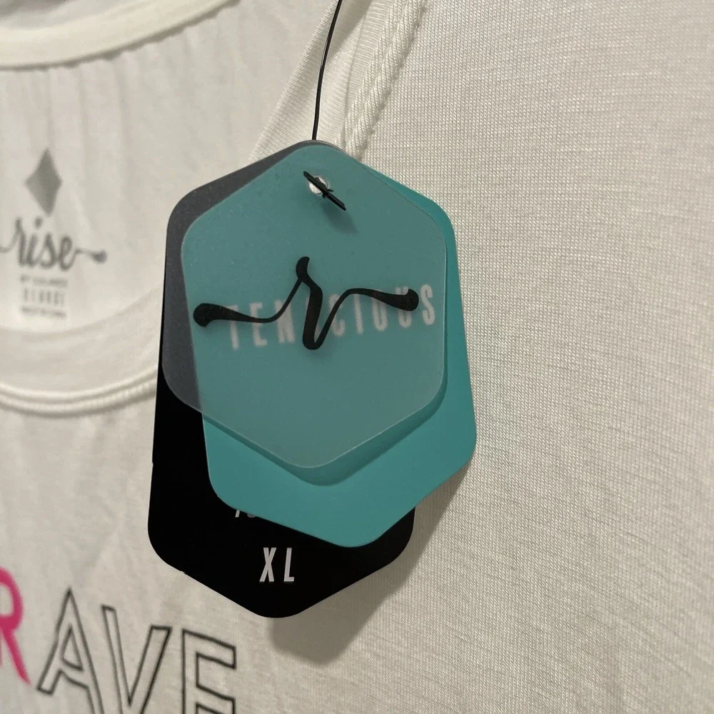 New LulaRoe Rise T-Shirt Sleeveless XL Extra Large #C117 Brave Determined - Picture 5 of 8